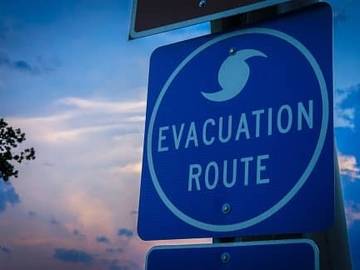 evacuation route sign